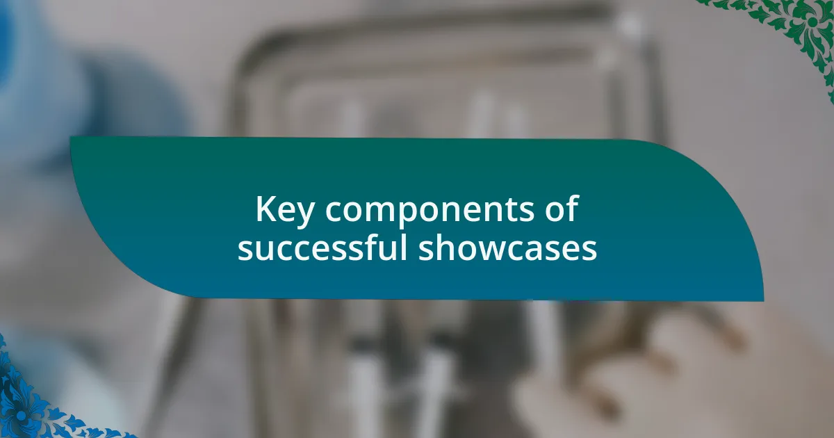 Key components of successful showcases