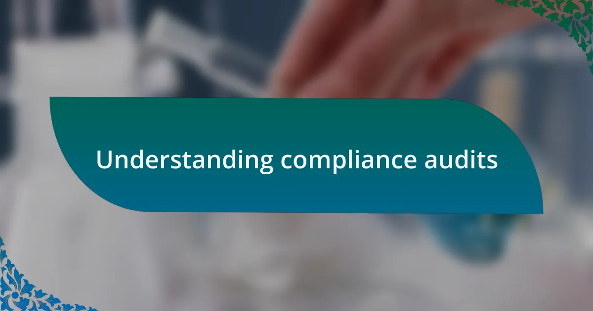 Understanding compliance audits
